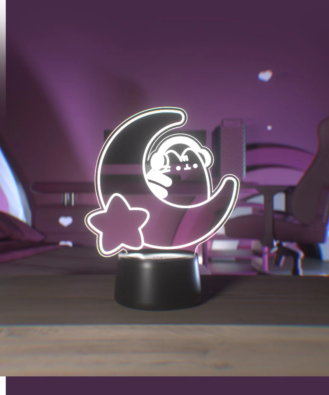 Gamer Pusheen Moon Otaku Lamp - Image 12
