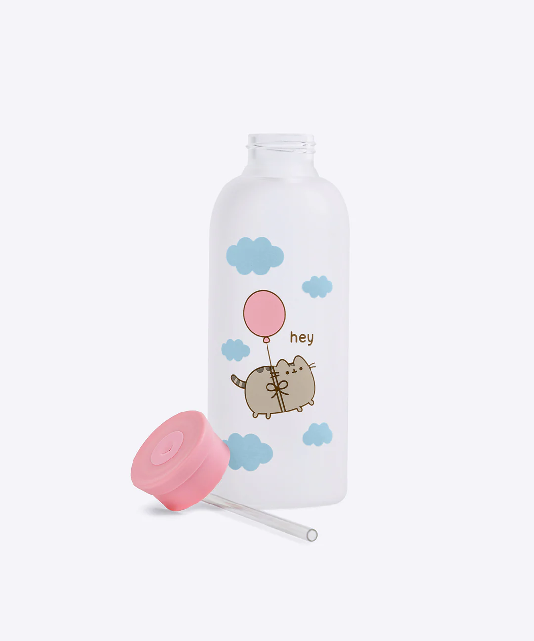 Pusheen Balloons Glass Water Bottle - Image 2