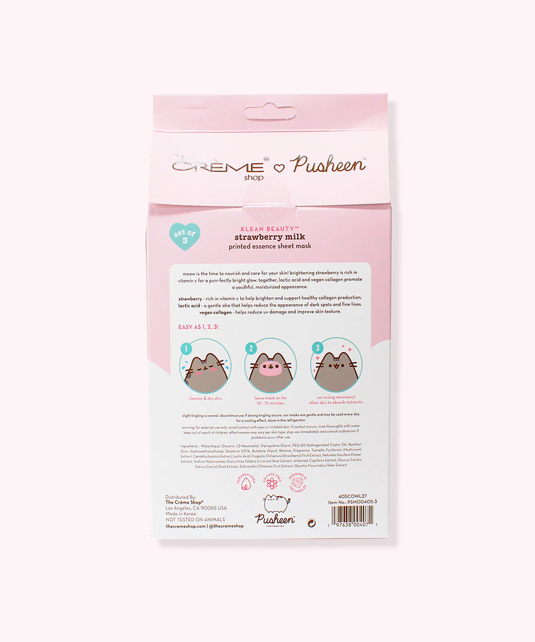 The Crème Shop x Pusheen Sheet Masks - 3-pack - Image 5